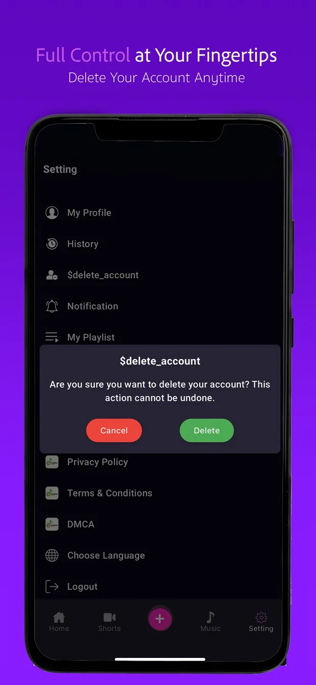 شاشة 6 من تطبيق خبرية ميوزك